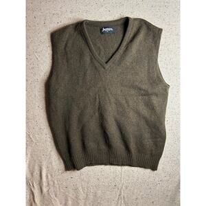 Vintage Janzten Brown Wool Blend Best Vest XL